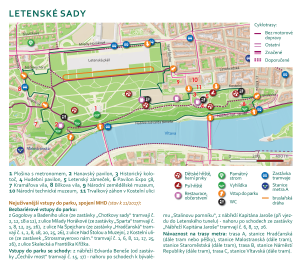 Letenské sady- orientační mapa - aktualizace 12/2017, PDF formát