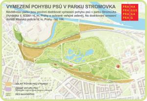 Královská obora Stromovka, orientační mapa - pohyb psů, stav od 6(/2017 (1500 pxl)