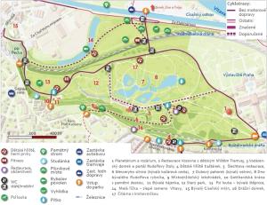 Královská obora Stromovka - orientační mapa, 9/2019, 720 pxl