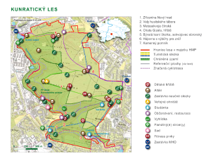 orientační mapa - Kunratický les, 2017