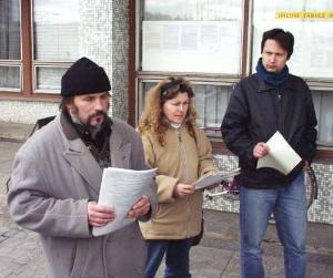 foto - Zástupci Společnosti - manželé Matouškovi - informovali novináře o podání podnětu na MŽP k provedení vrchního státního dozoru.