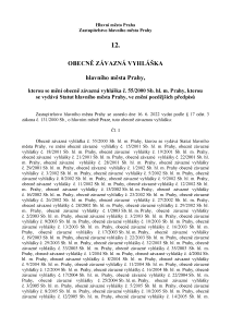 Obecně závazná vyhláška hlavního města Prahy č. 12/2022