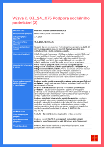 Výzva č. 03_24_075 Podpora sociálního podnikání