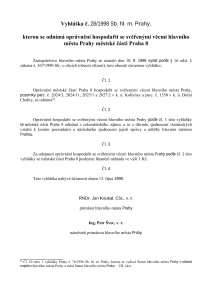 obecně závazná vyhláška č. 28/1998 Sb. hl. m. Prahy