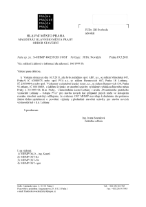 Poskytnutá informace na základě žádosti pana Svobody