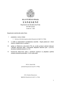 Usnesení Bezpečnostní rady hlavního města Prahy