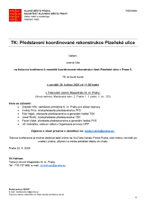 250522 - Pozvánka - Představení koordinované rekonstrukce Plzeňské ulice