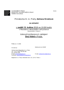Tisková konference k zahájení Dnů Vídně v Praze