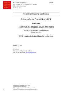 XXII. ročníku Celostátní finanční konference