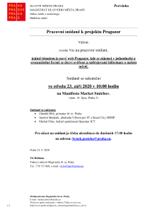 Pracovní snídaně k projektu Pragozor