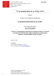 3253327_Tisková konference po jednání Rady hl. m. Prahy pouze online