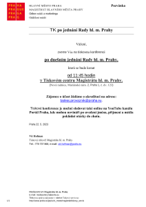 Tisková konference k po jednání Rady hl. m. Prahy