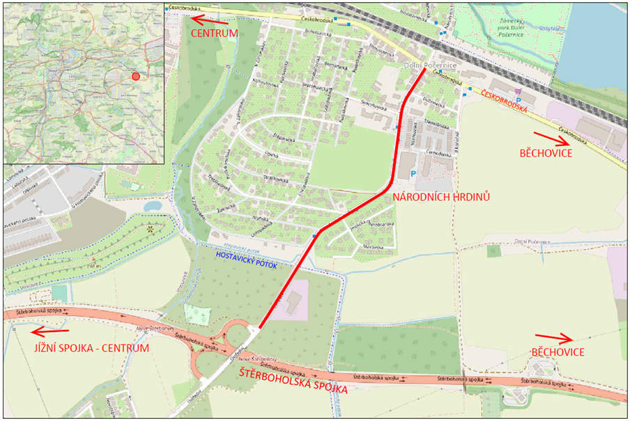 Mapa – Národních hrdinů