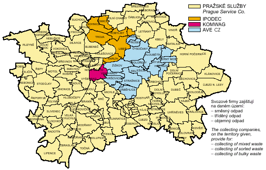 svoz komunálního odpadu na území prahy - svozové společnosti