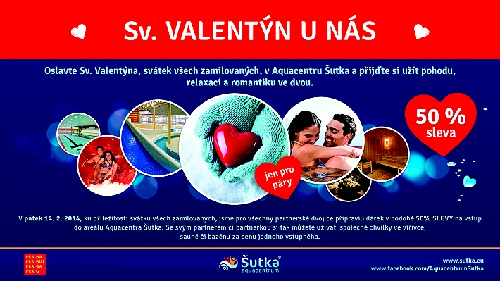 Sv. Valentýn v Aquacentru Šutka